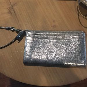 Coach Poppy Metallic Wristlet Wallet